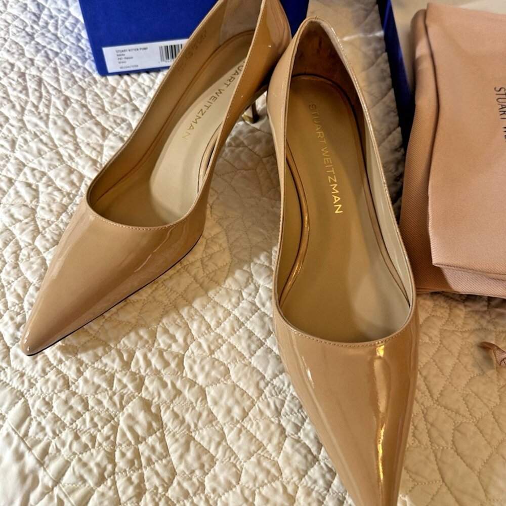 Stuart Weitzman Power 50 Stuart Kitten Heel Pumps - image 1